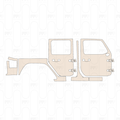 Pre-Cut PPF JEEP Wrangler 4 Door Willys 2022