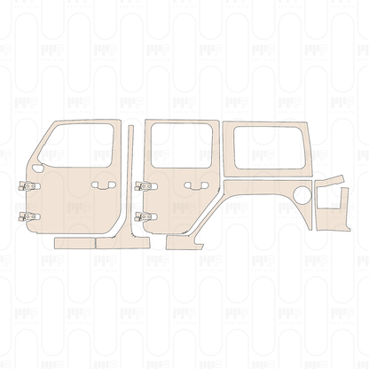 Pre-Cut PPF JEEP Wrangler 4 Door Willys 2022