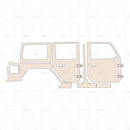 Pre-Cut PPF JEEP Wrangler 4 Door Willys 2022