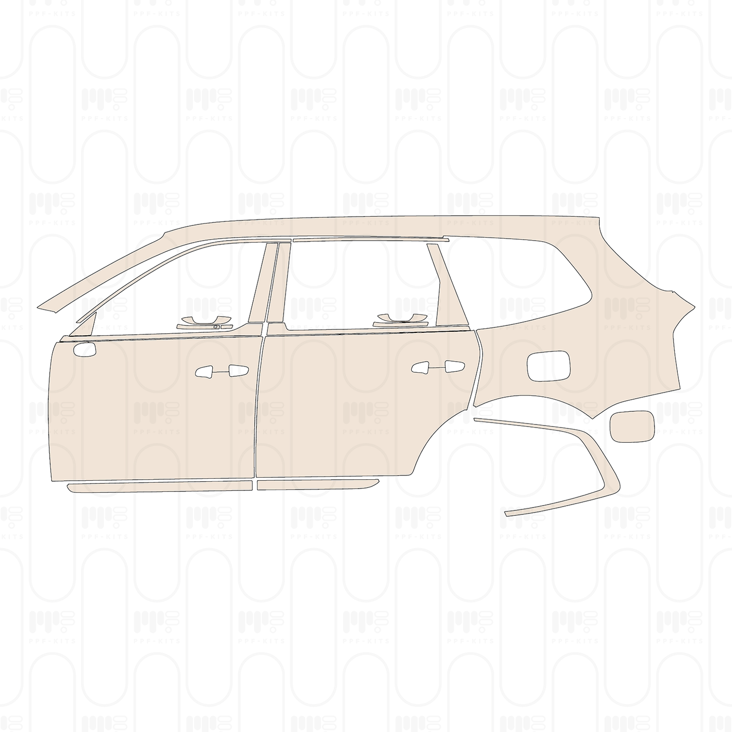 Pre-Cut PPF KIA Telluride LX 2022