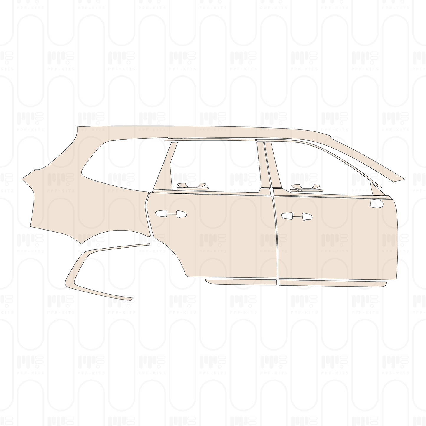 Pre-Cut PPF KIA Telluride LX 2022