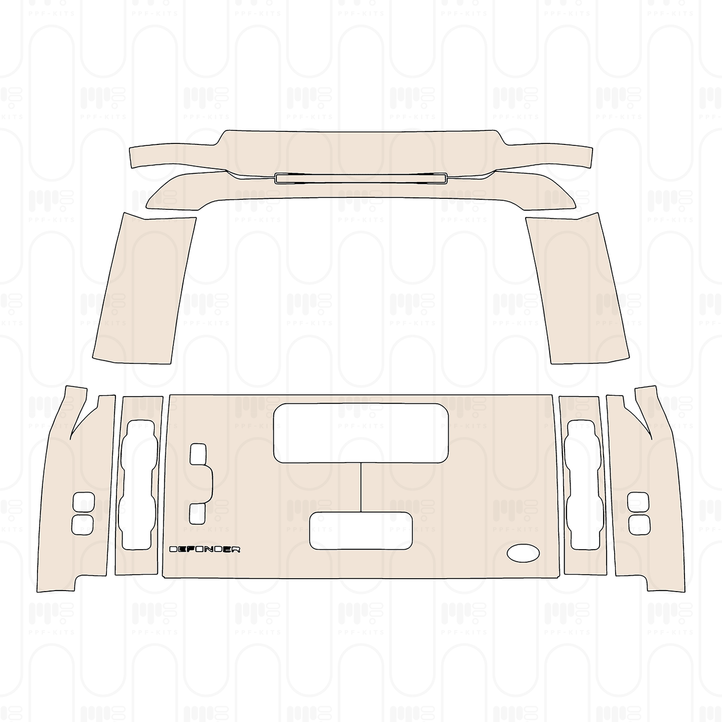 Pre-Cut PPF Land Rover Defender 110 Base 2022