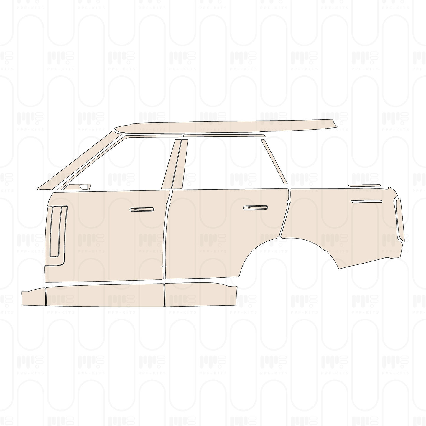 Pre-Cut PPF Land Rover Range Rover Standard Wheelbase Base 2025