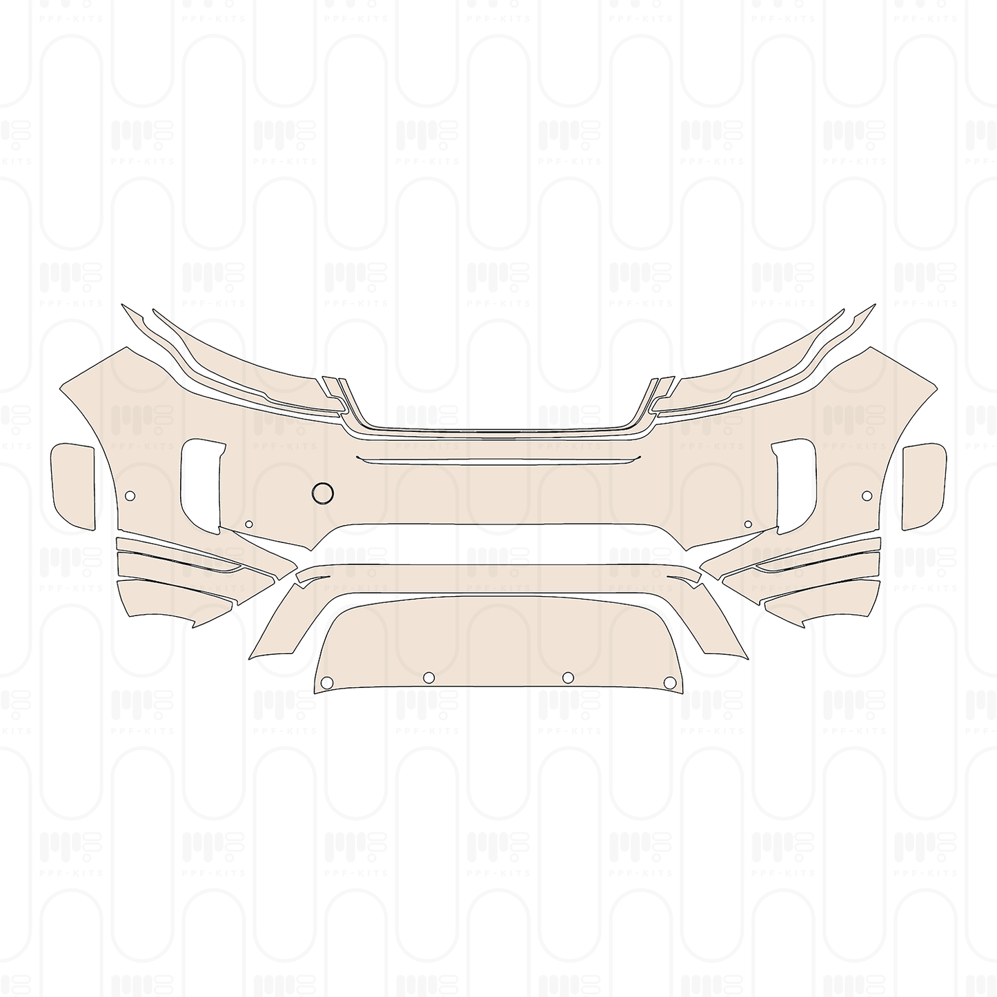 Pre-Cut PPF Land Rover Range Rover Evoque Standard Wheelbase Base 2023