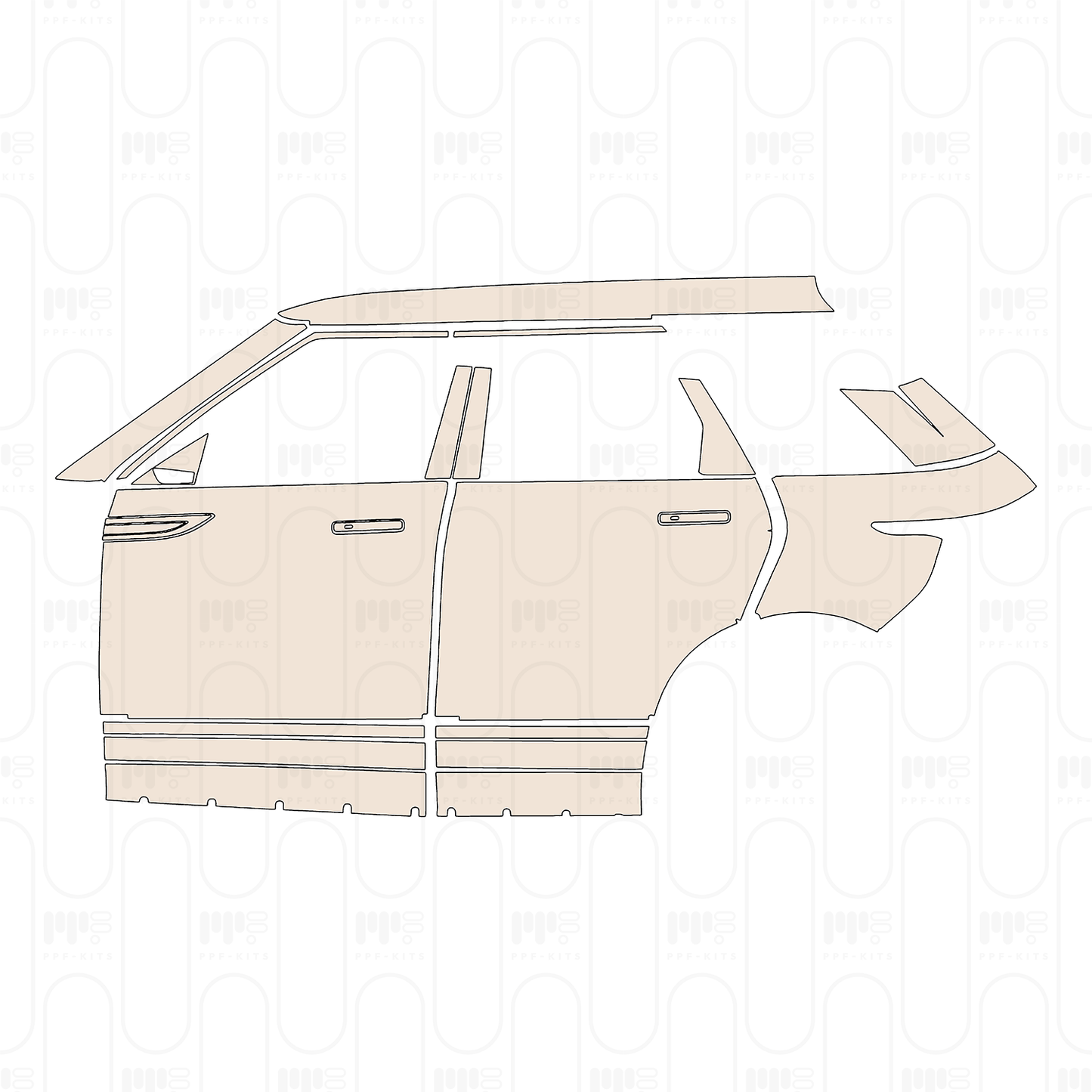 Pre-Cut PPF Land Rover Range Rover Evoque Standard Wheelbase Base 2023