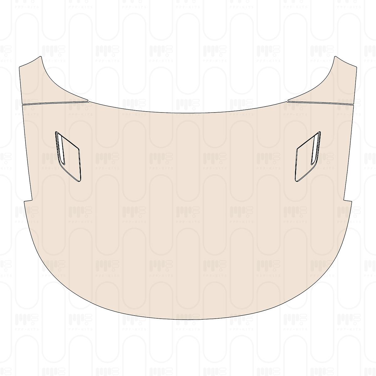 Pre-cut PPF pattern: Hood - Land Rover