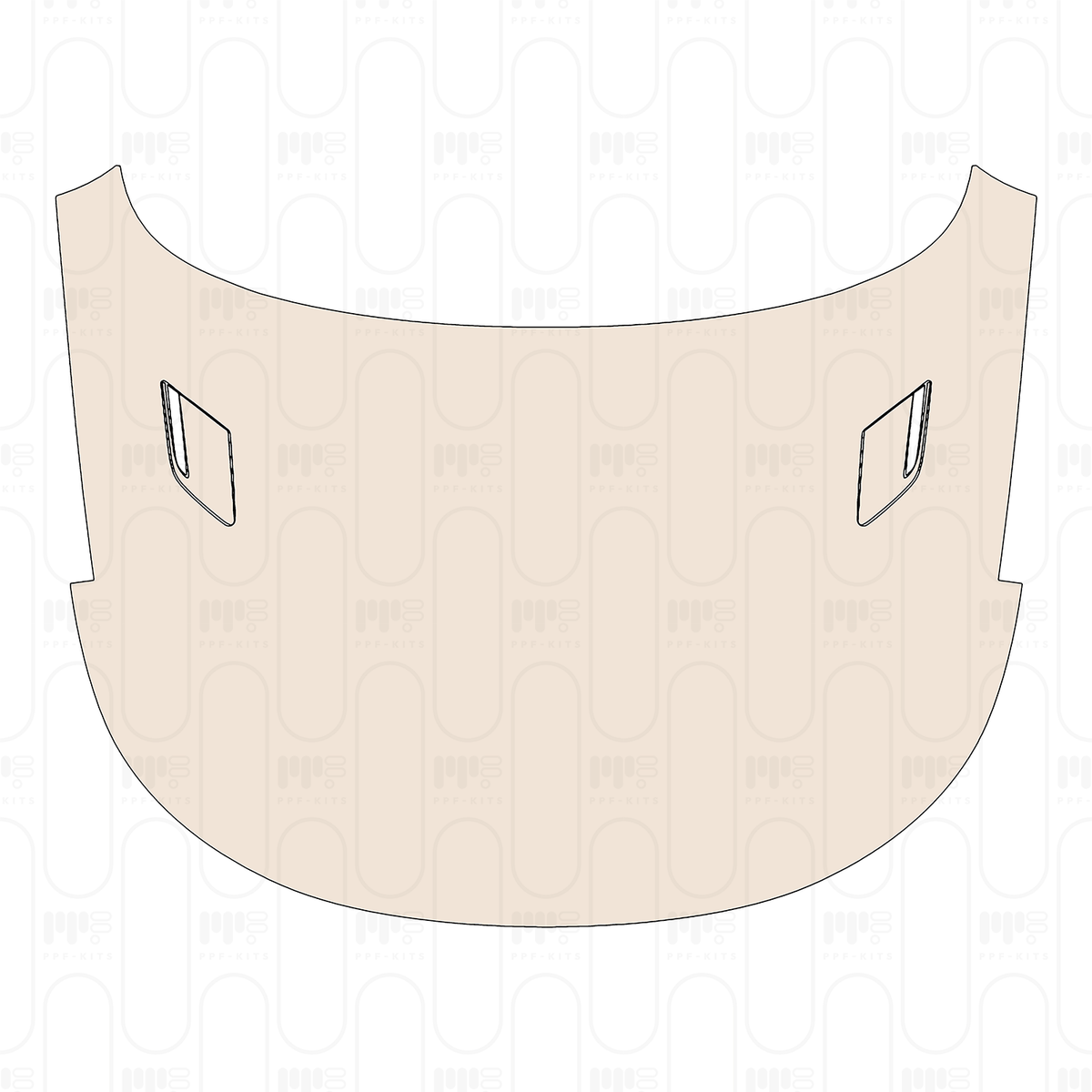 Pre-cut PPF pattern: Hood - Land Rover