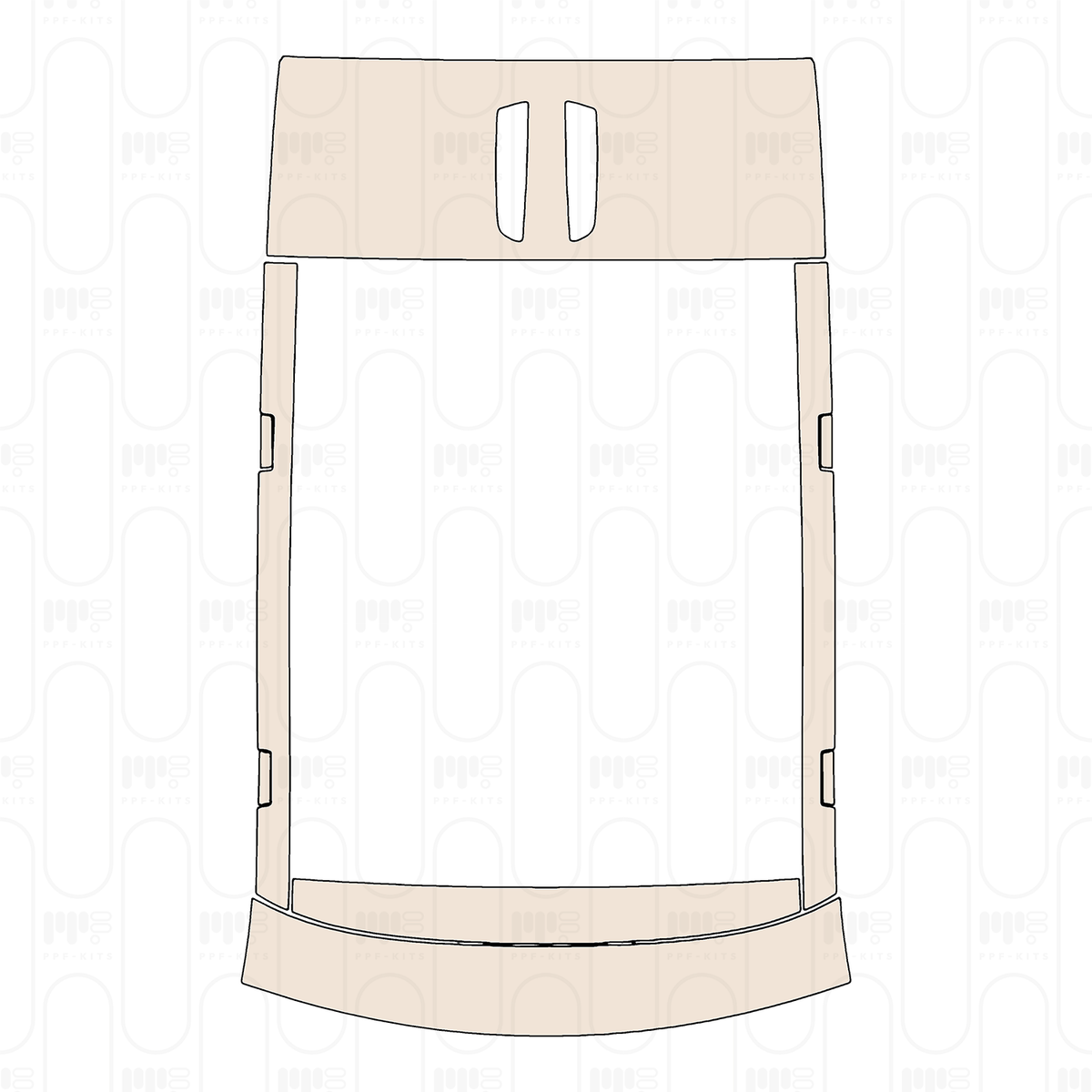 Pre-cut PPF pattern: Roof - Land Rover