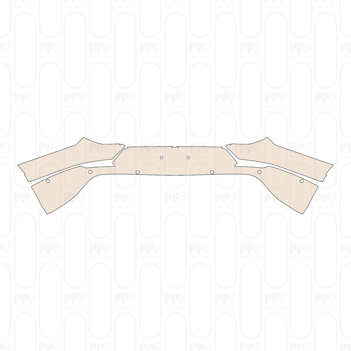Pre-cut PPF pattern: Rear Bumper - Land Rover