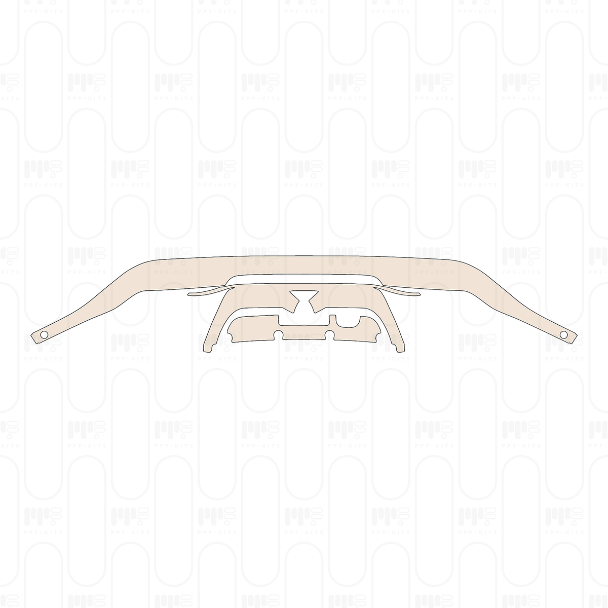 Pre-cut PPF pattern: Lower Rear Bumper - Land Rover