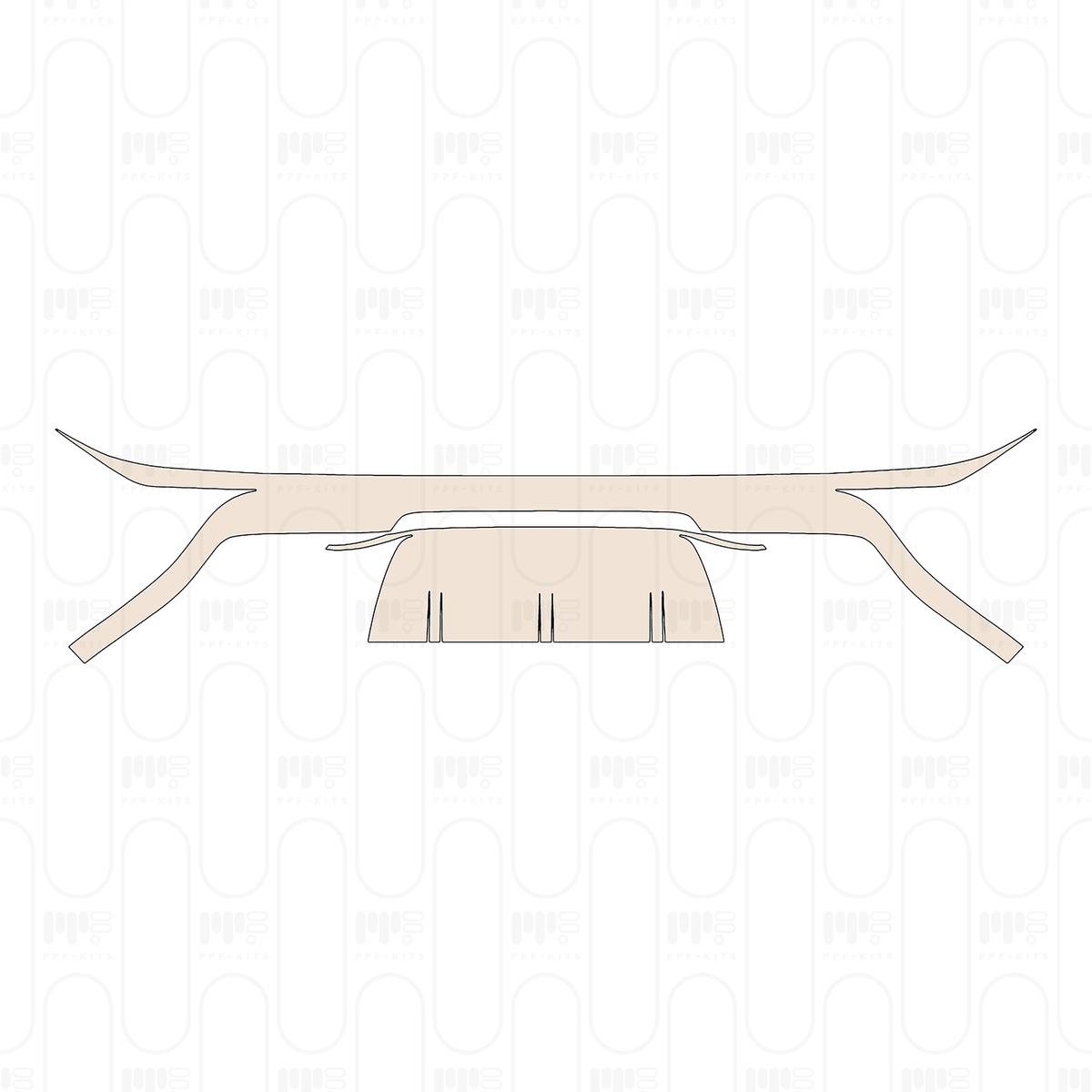 Pre-cut PPF pattern: Lower Rear Bumper - Land Rover