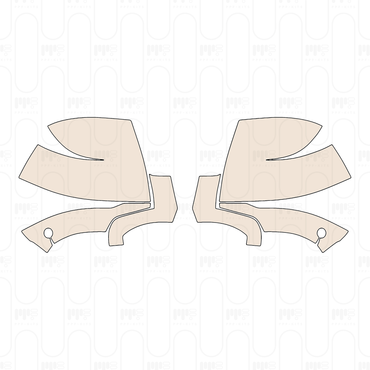 Pre-cut PPF pattern: Mirror - Land Rover
