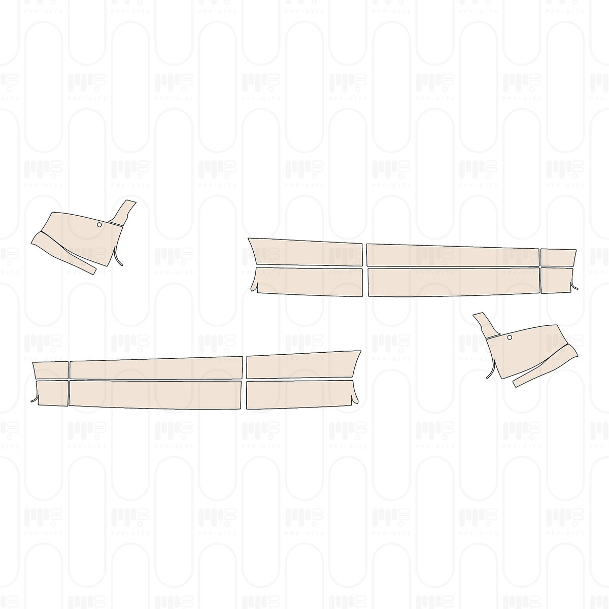 Pre-cut PPF pattern: Rocker Panel - Land Rover