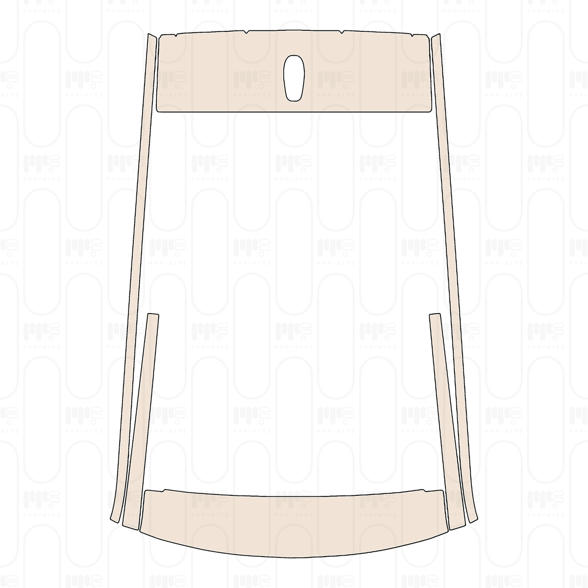 Pre-cut PPF pattern: Roof - Land Rover