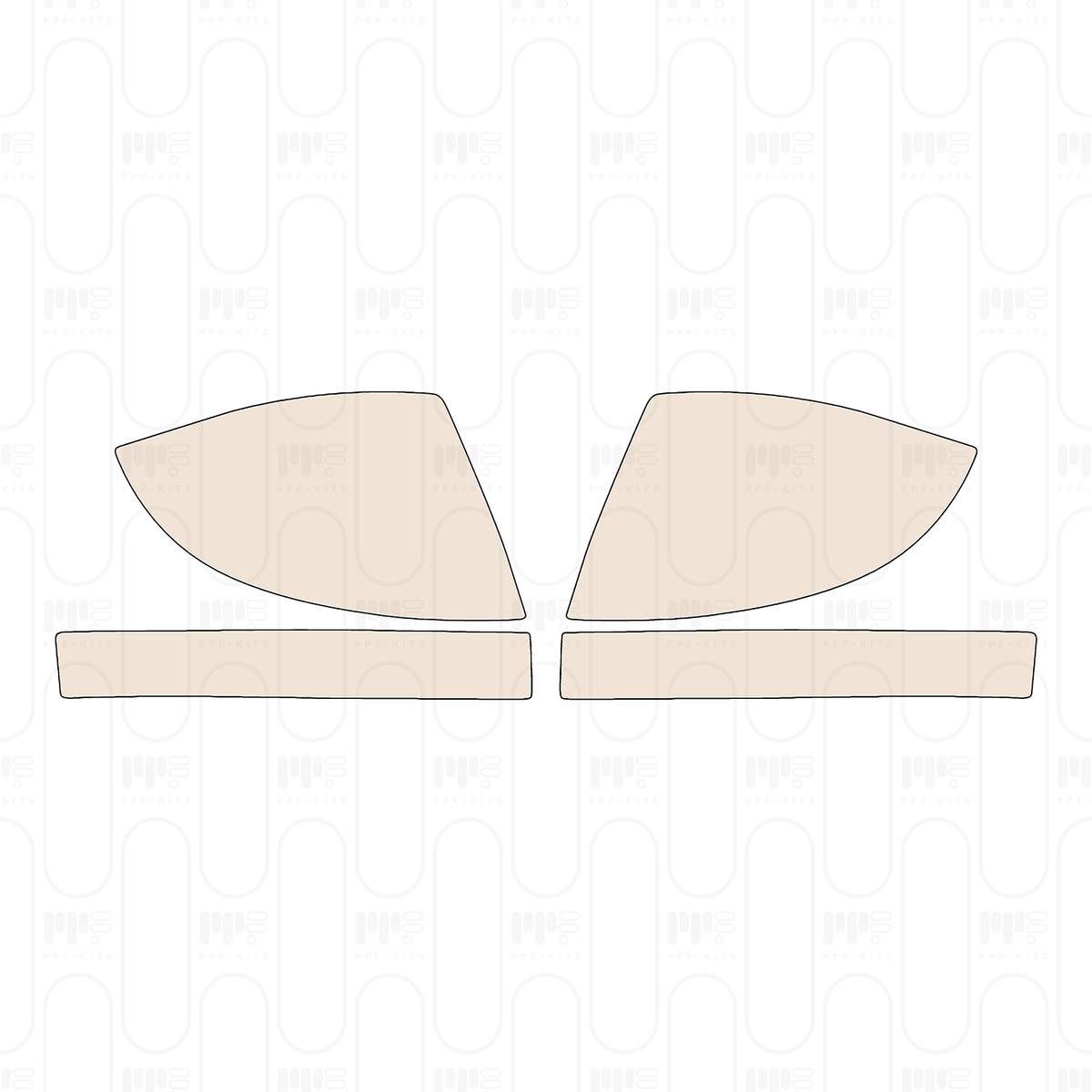 Pre-cut PPF pattern: Mirror - Land Rover