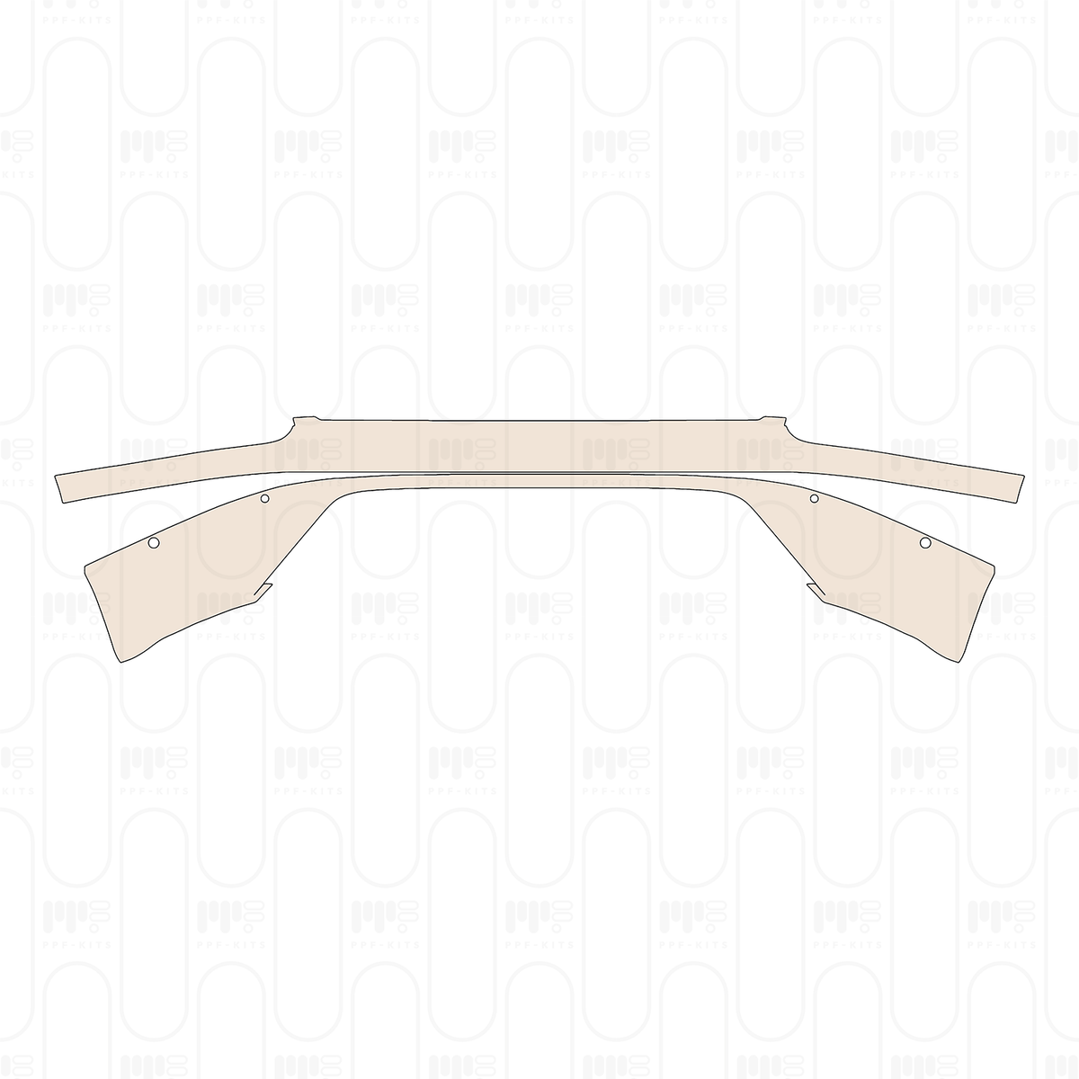 Pre-cut PPF pattern: Rear Bumper - Land Rover