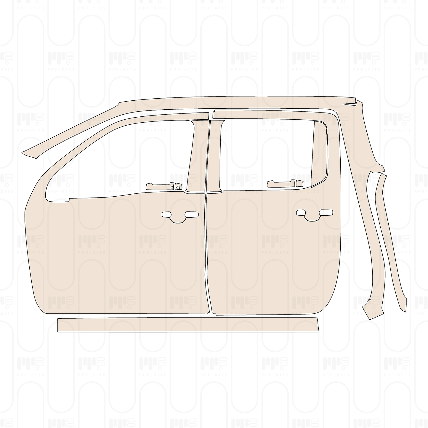 Pre-Cut PPF Nissan Frontier Crew Cab Pro-4X 2022