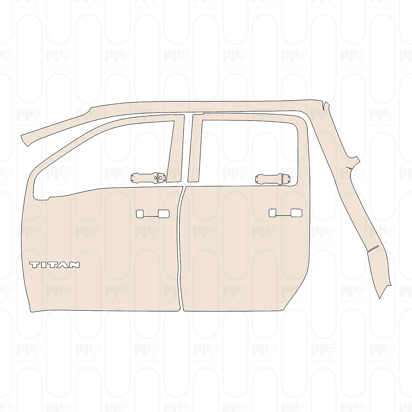 Pre-Cut PPF Nissan Titan Crew Cab S 2022
