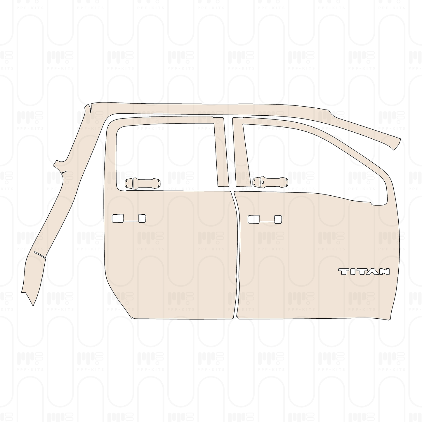 Pre-Cut PPF Nissan Titan Crew Cab S 2022