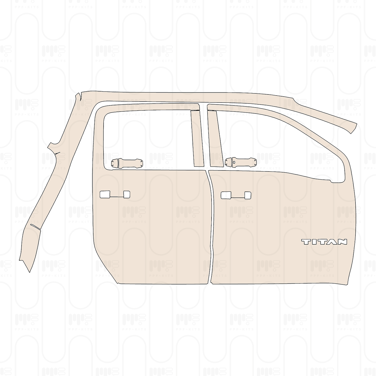 Pre-Cut PPF Nissan Titan Crew Cab S 2022