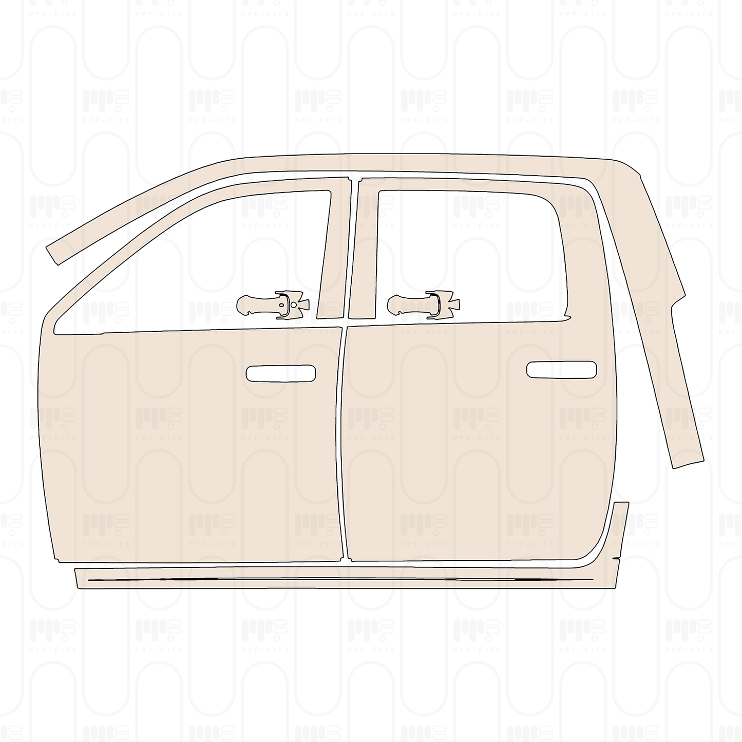 Pre-Cut PPF RAM Trucks 3500 Tradesman 2022