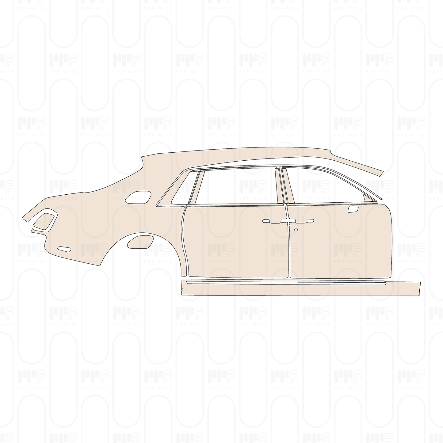 Pre-Cut PPF Rolls-Royce Phantom Sedan Extended Wheelbase 2024