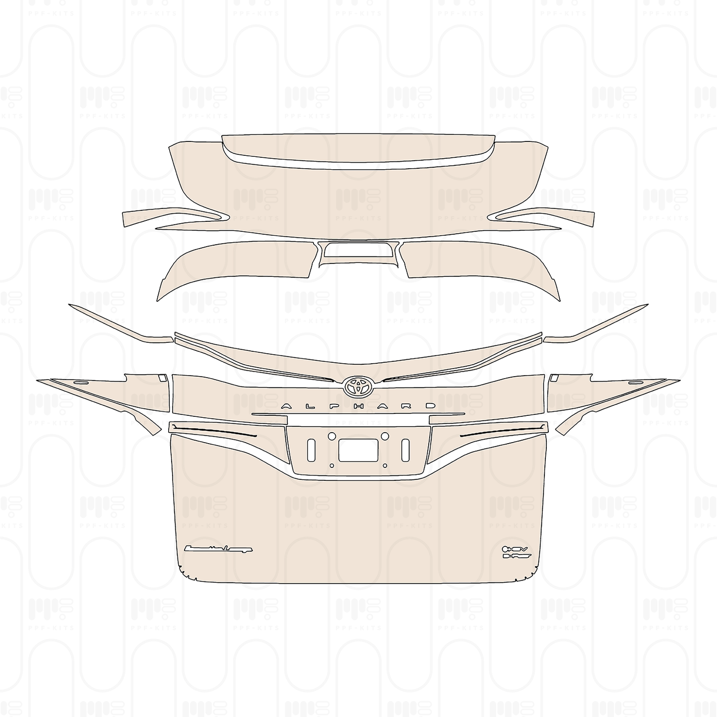 Pre-Cut PPF Toyota Alphard 2024