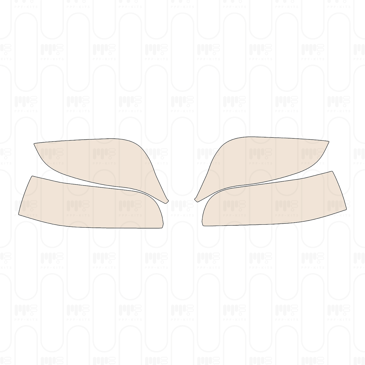 Pre-cut PPF pattern: Mirror - Toyota
