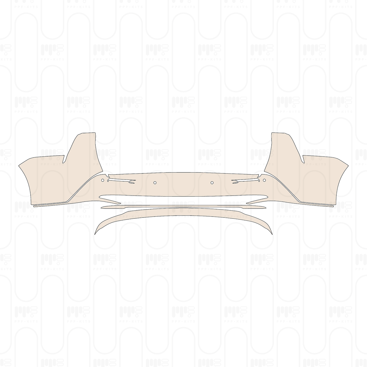 Pre-cut PPF pattern: Rear Bumper - Toyota