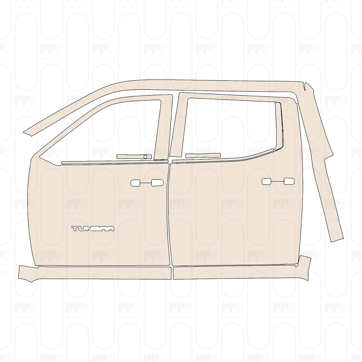 Pre-Cut PPF Toyota Tundra CrewMax SR 2022