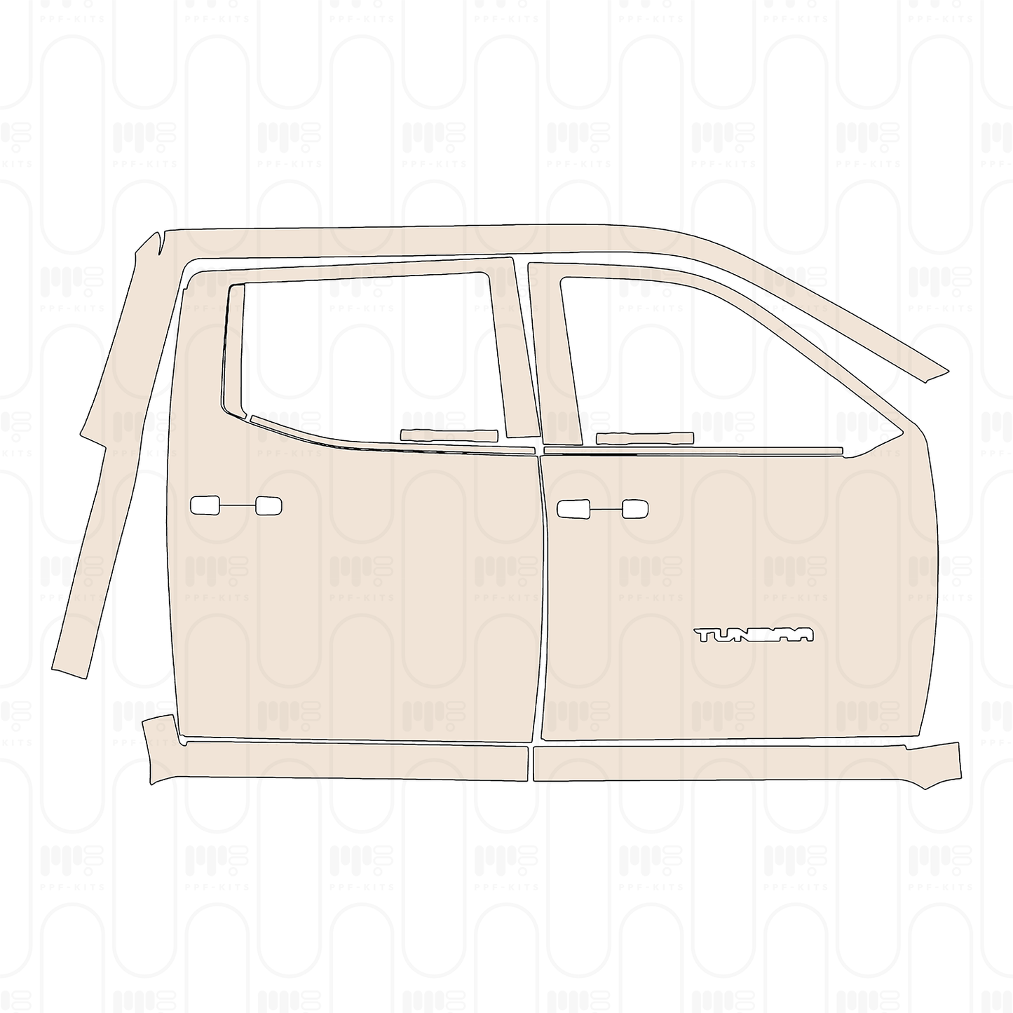 Pre-Cut PPF Toyota Tundra CrewMax SR 2022