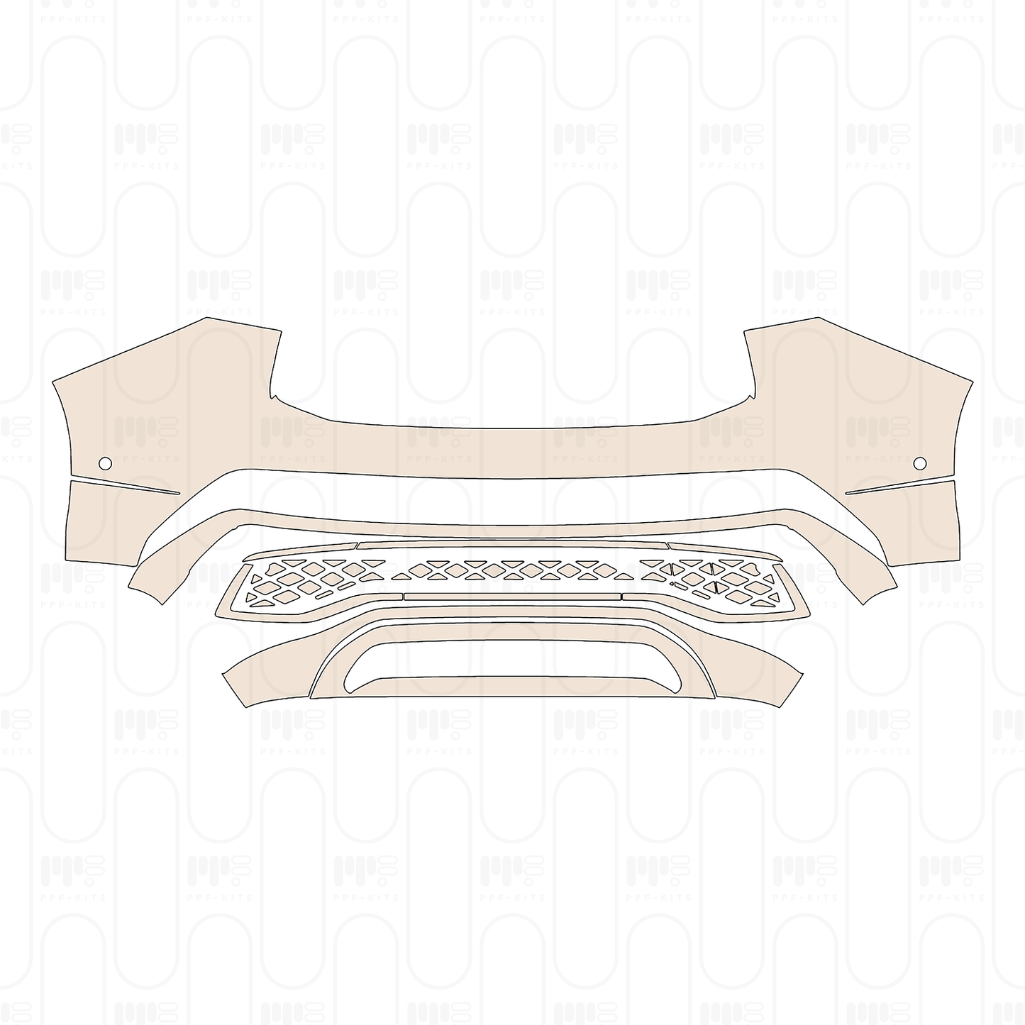 Pre-Cut PPF Volkswagen Tiguan L Pro R-Line 2024