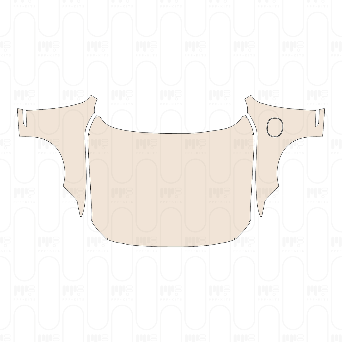 Pre-cut PPF pattern: Hood + Fender - Volvo