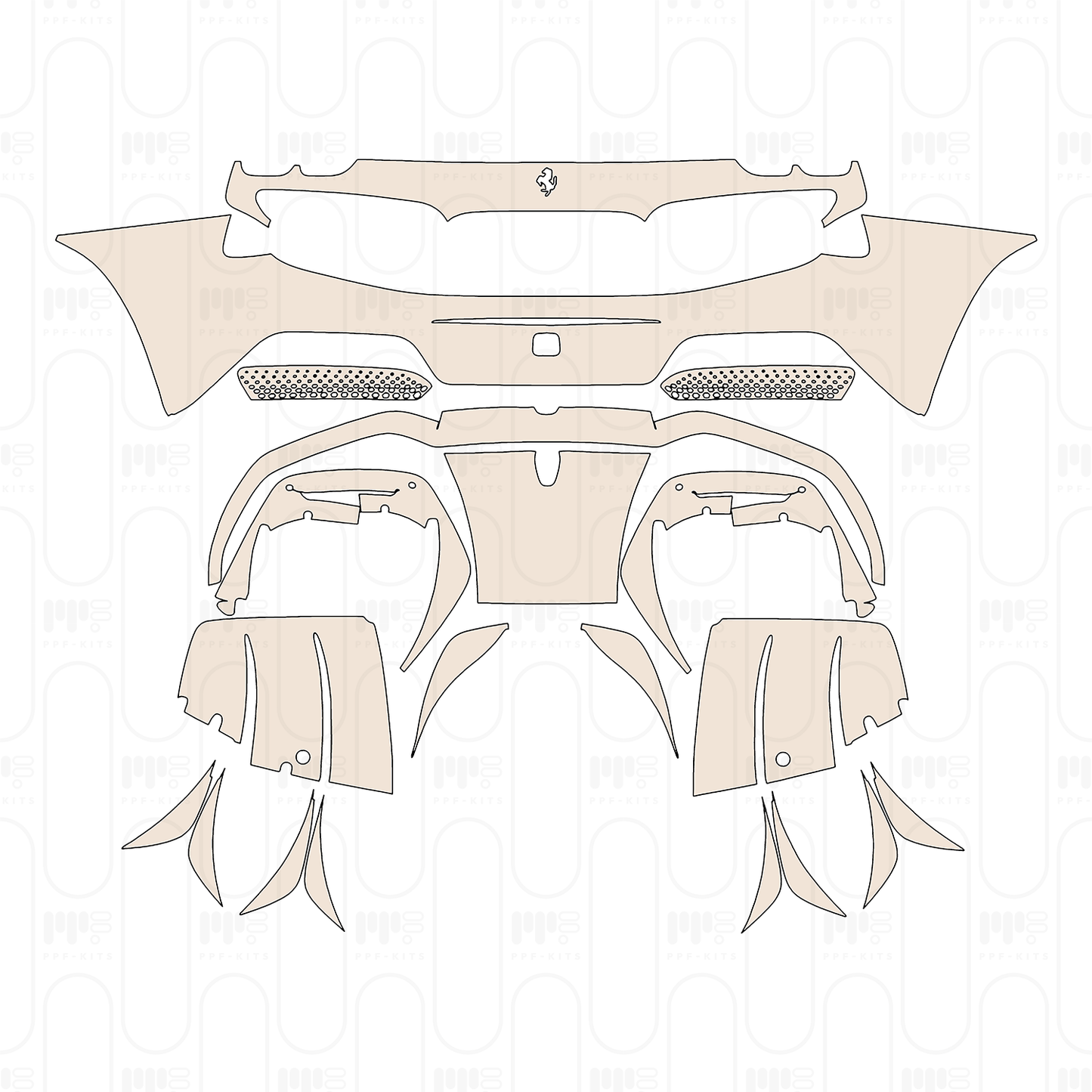 Pre-Cut PPF Ferrari 296 GTB 2023