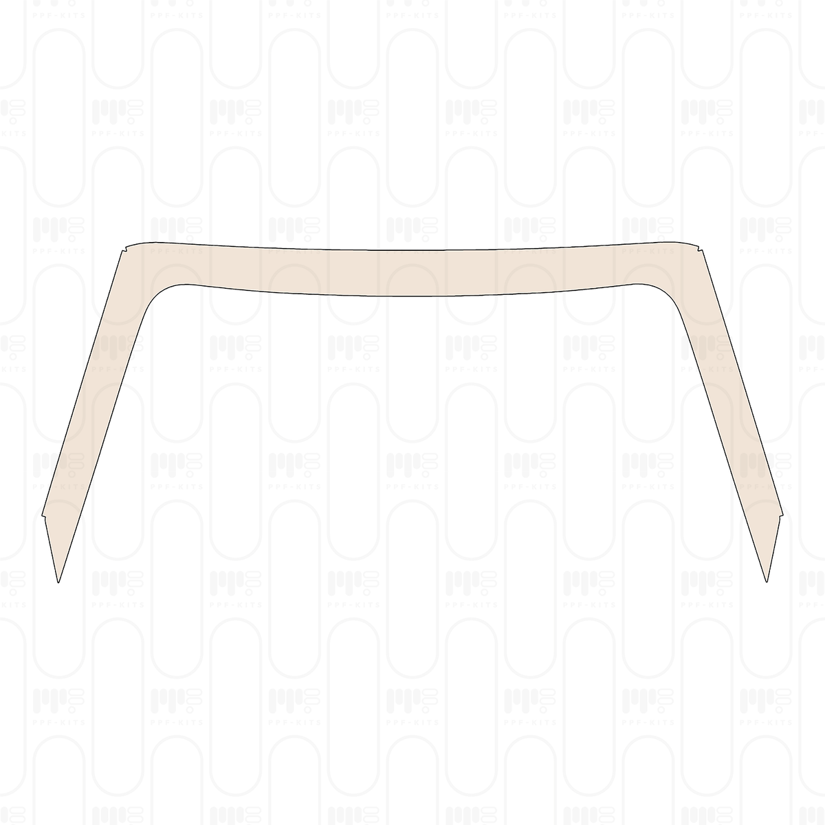 Pre-cut PPF pattern: A Pillar + Roof (front) - Ferrari