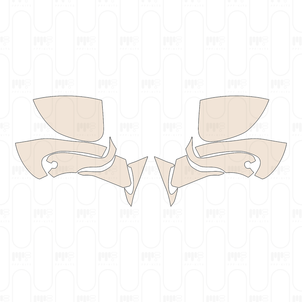 Pre-cut PPF pattern: Mirror - Ferrari