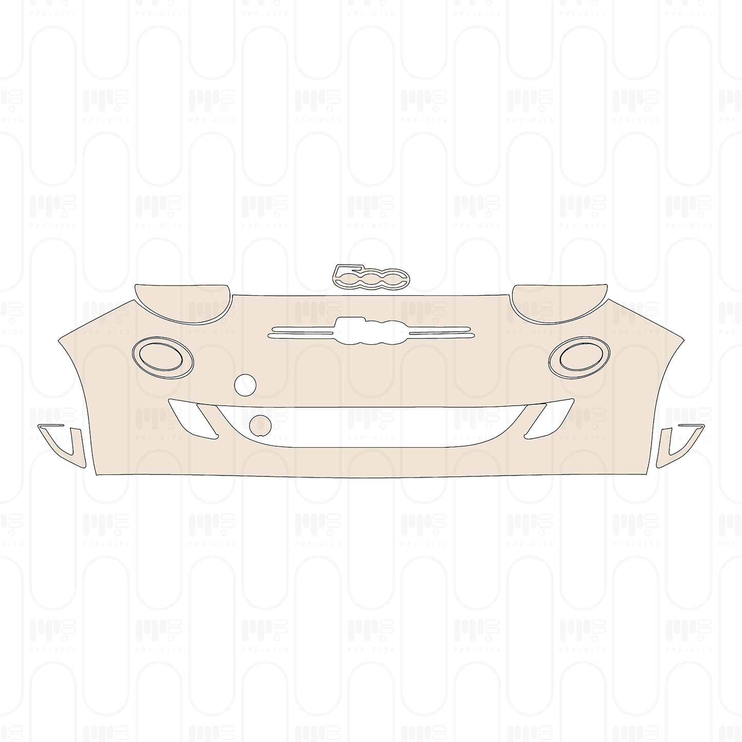 Pre-Cut PPF Fiat 500e 2 door Base Coupe 2024