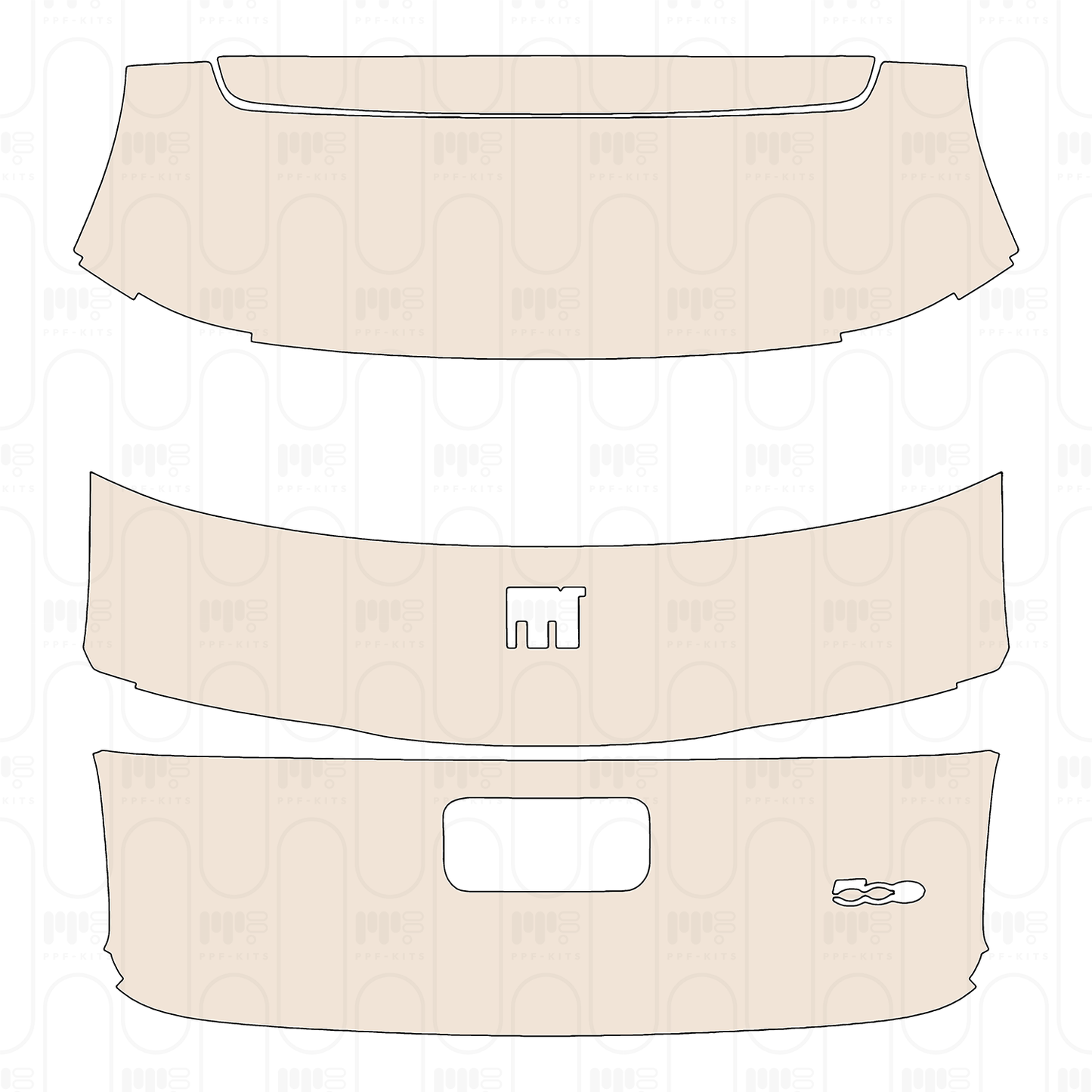 Pre-Cut PPF Fiat 500e 2 door Base Coupe 2024