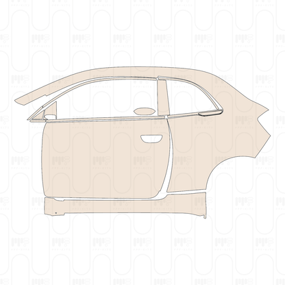 Pre-Cut PPF Fiat 500e 2 door Base Coupe 2024