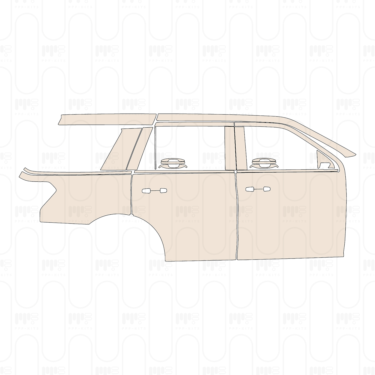 Pre-Cut PPF Ford Expedition Standard Wheelbase XLT 2022
