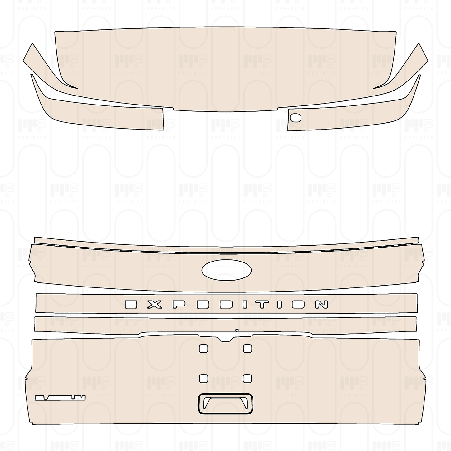 Pre-Cut PPF Ford Expedition Standard Wheelbase Platinum 2022