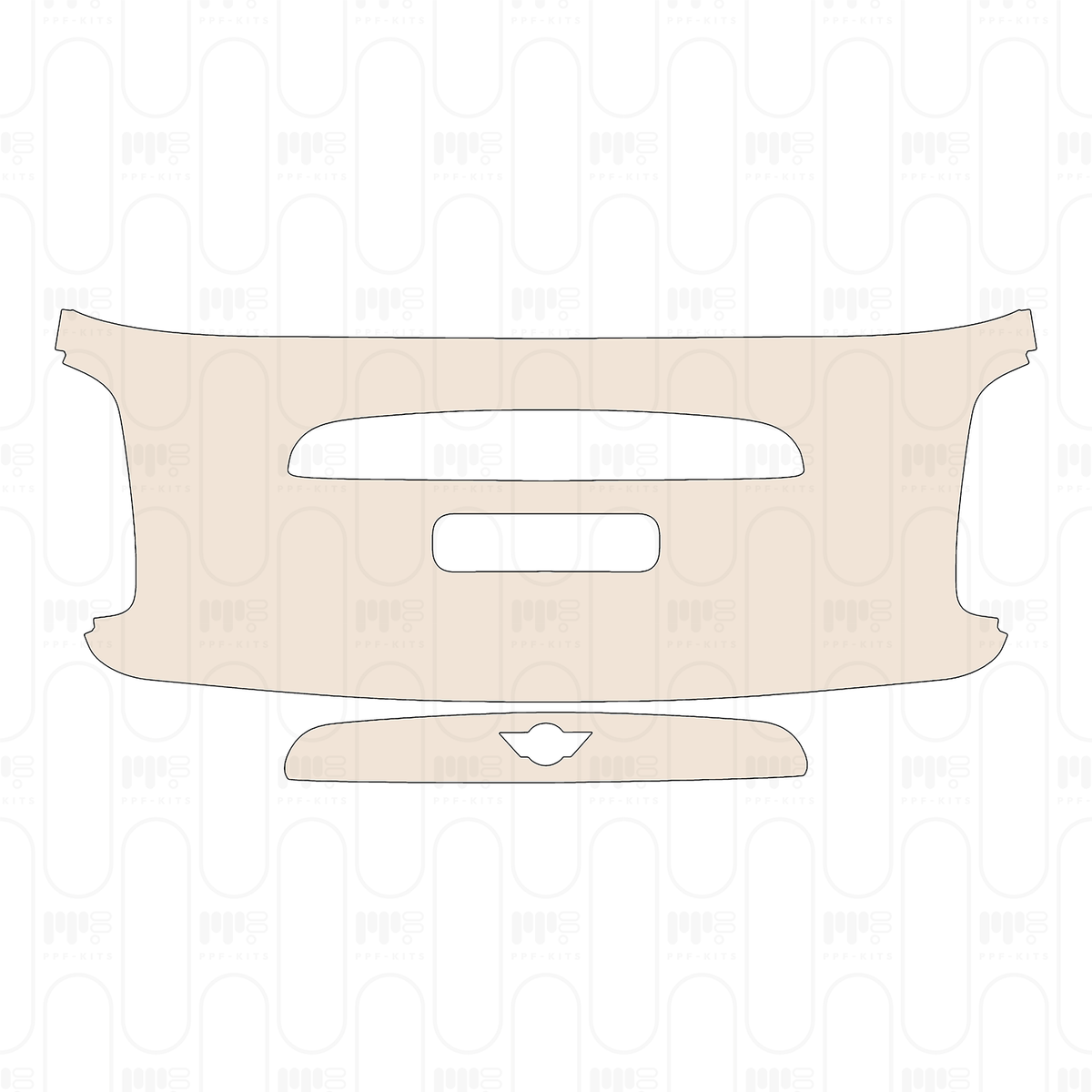 Pre-cut PPF pattern: Trunk Lid - Mini