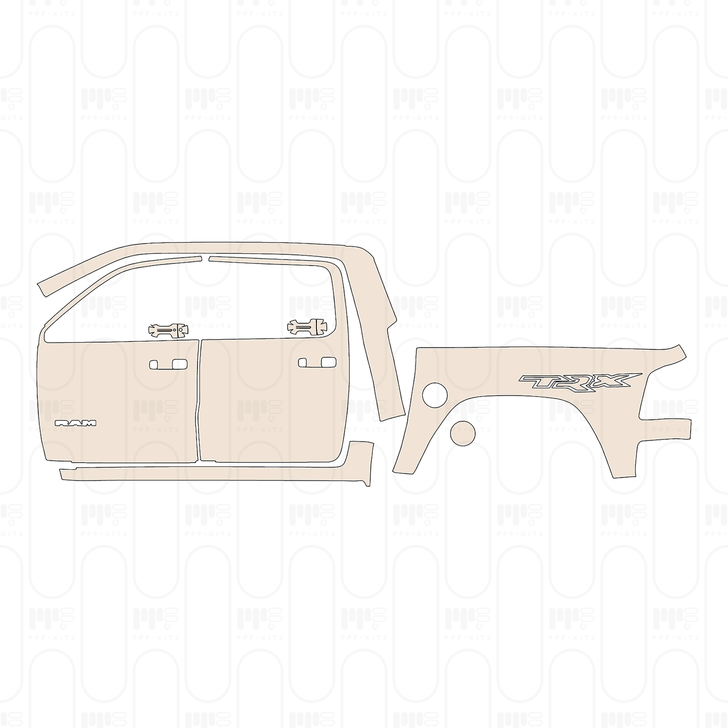 Pre-Cut PPF RAM Trucks 1500 TRX 2023