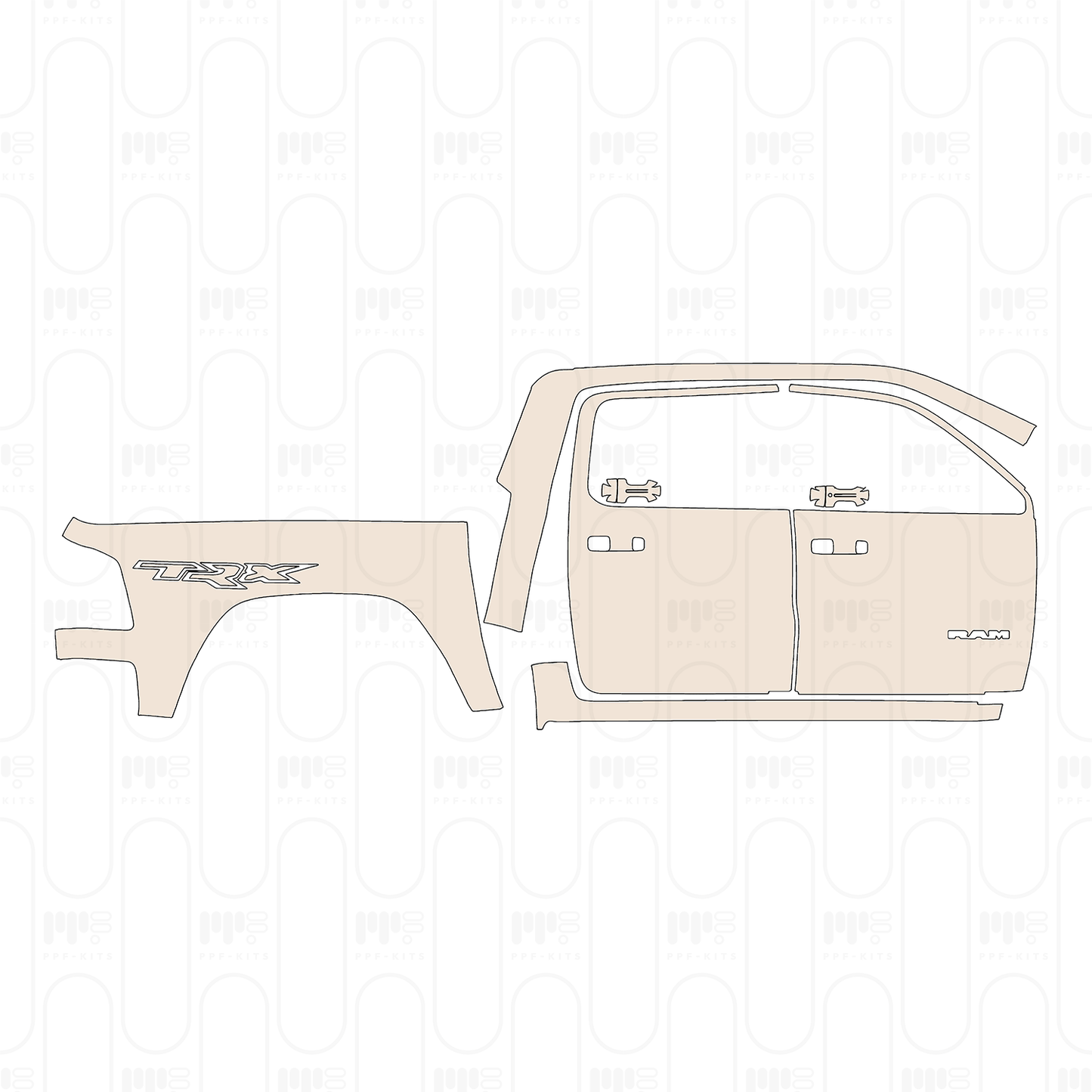 Pre-Cut PPF RAM Trucks 1500 TRX 2023