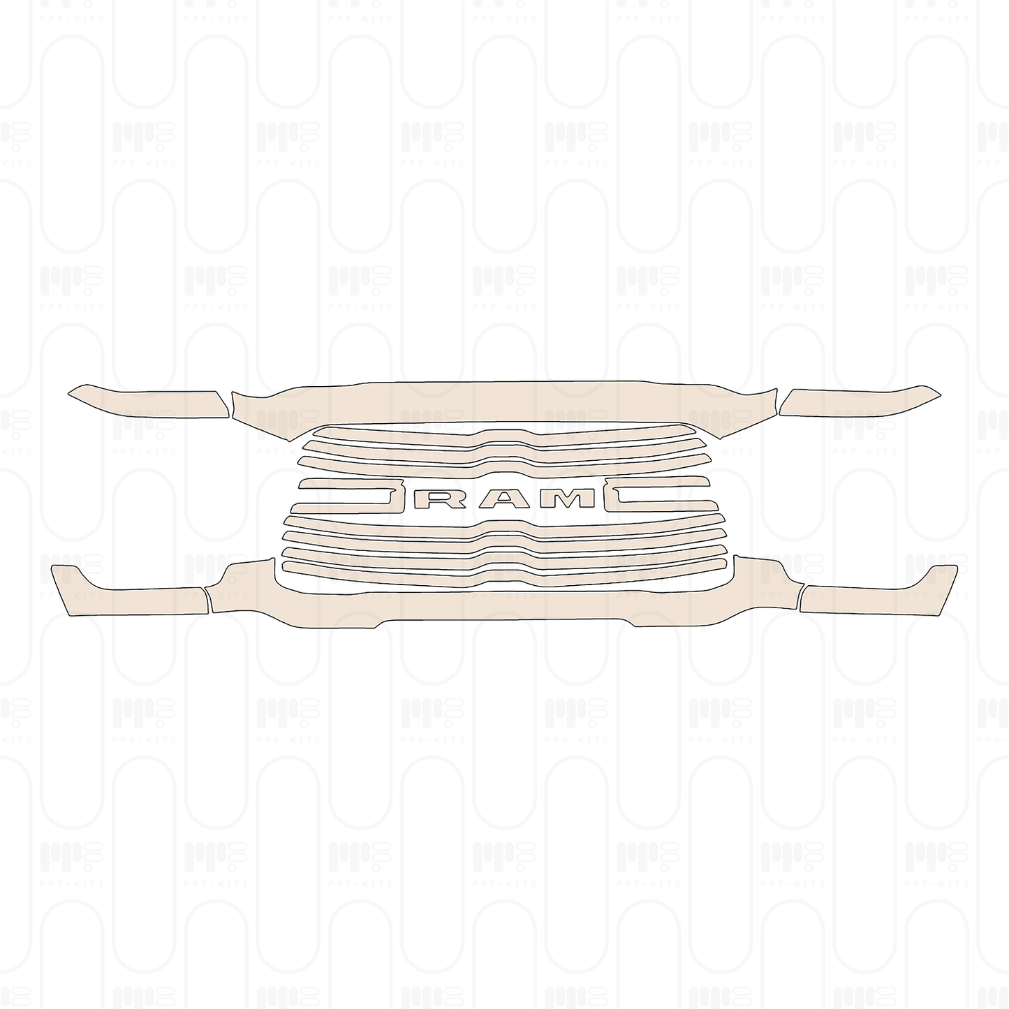 Pre-Cut PPF RAM Trucks 2500 Crew Cab Laramie 2023