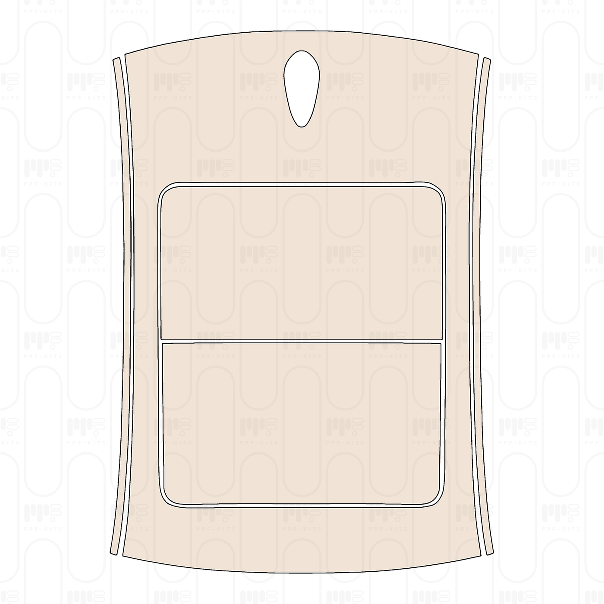 Pre-cut PPF pattern: Roof - BMW