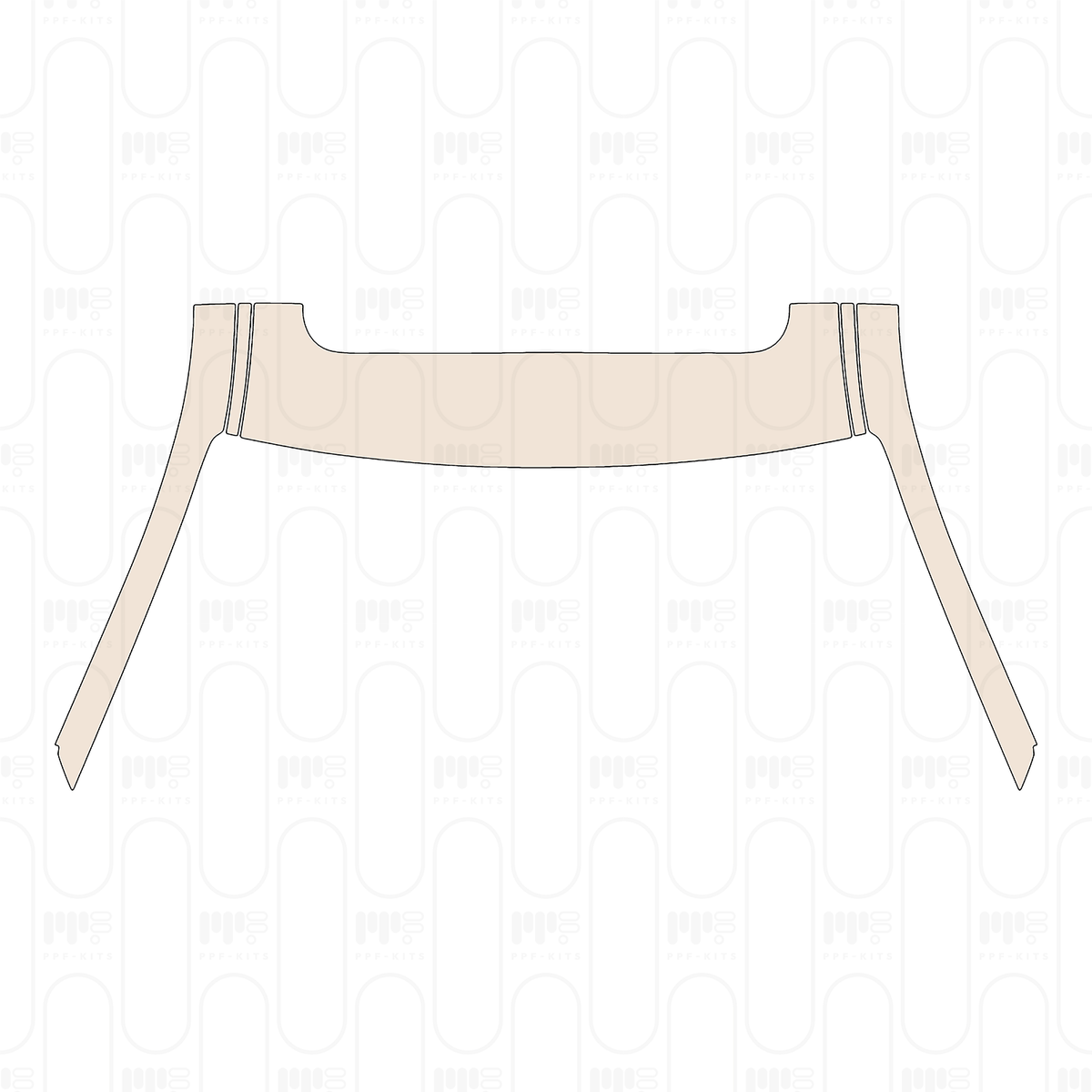 Pre-cut PPF pattern: A Pillar + Roof (front) - BMW