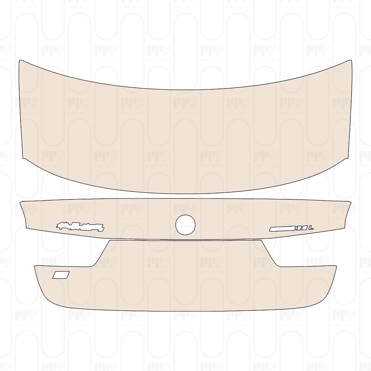 Pre-cut PPF pattern: Trunk Lid - BMW