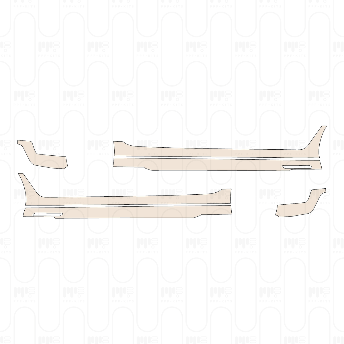 Pre-cut PPF pattern: Rocker Panel - BMW