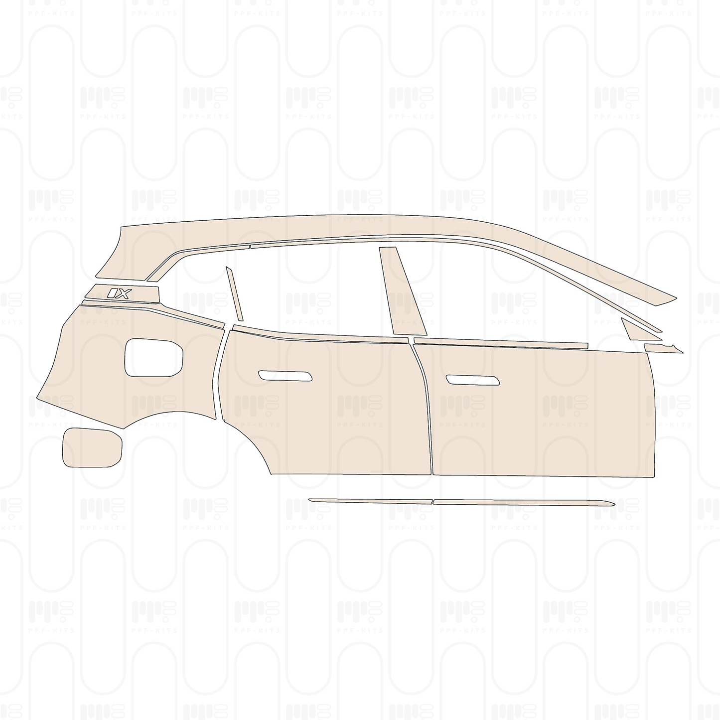 Pre-Cut PPF BMW iX Shadowline 2023